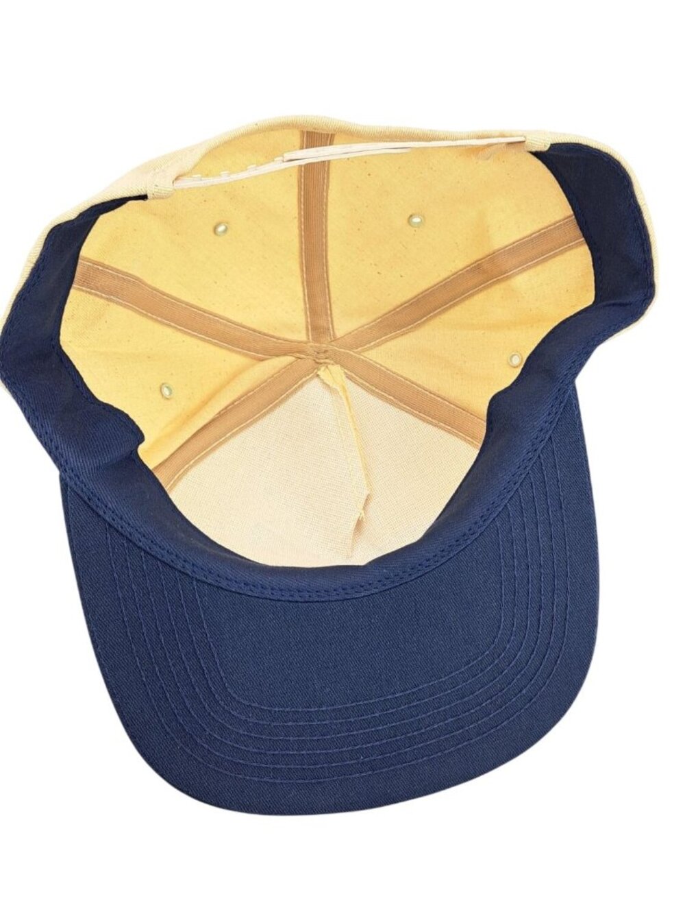 Vintage Goodyear 100th Anniversary Topeka Kansas Plant Snapback Hat Tan Blue New - Picture 6 of 8